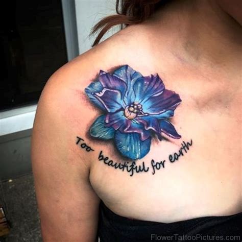 45 Fantastic Larkspur Flower Tattoos