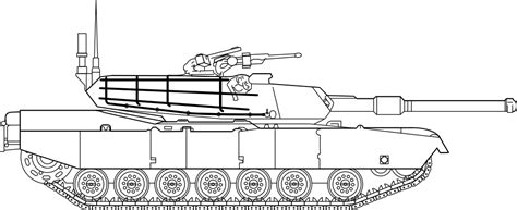 OnlineLabels Clip Art - M1 Abrams Main Battle Tank