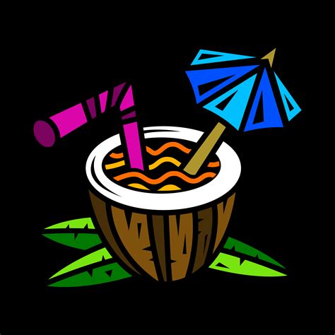 Tropical coconut drink illustration 554070 Vector Art at Vecteezy