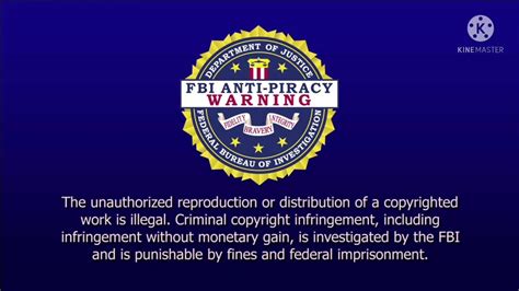 FBI Anti-Piracy Warning Screen - YouTube