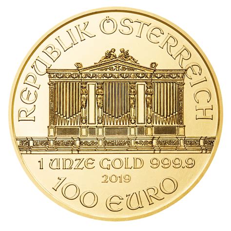 1 oz Vienna Philharmonic Gold Coin (2019) | Bitgild