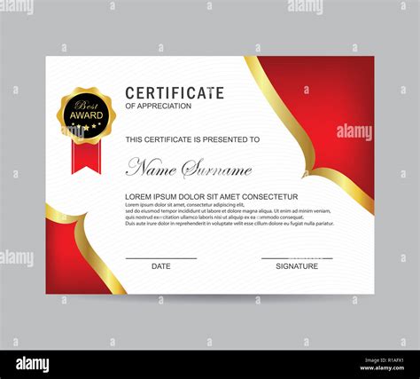 Modern certificate template and background Stock Photo - Alamy