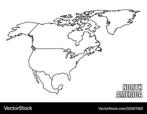 North America Map Outlines - Wilow Kaitlynn