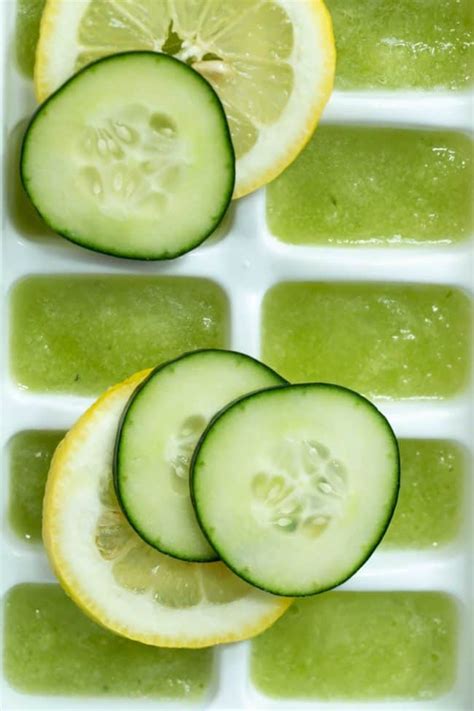 Hydrating Lemon Cucumber Ice Cubes - The Harvest Kitchen