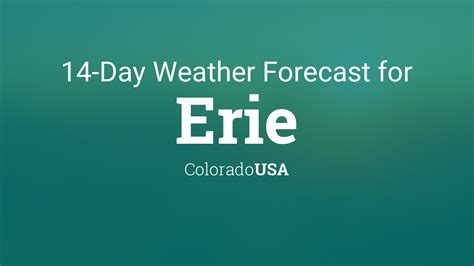 Erie, Colorado, USA 14 day weather forecast