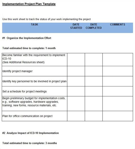 Project Implementation Plan Template – 5+ Free Word, Excel pertaining to Implementation Pla ...