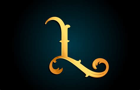 Golden L alphabet letter logo design icon. Creative template for ...