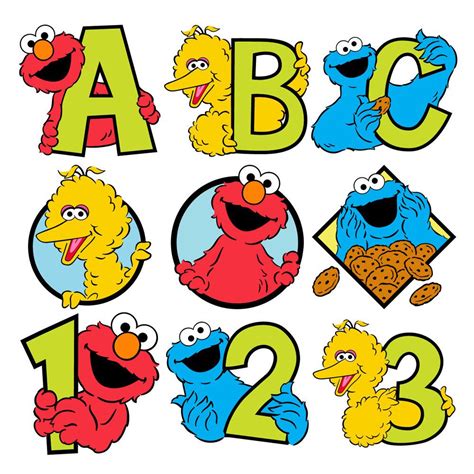 SESAME Street ABC Iron on T shirt Transfer Pillowcases Personalized # ...