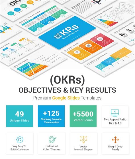 OKR Google Slides Template - Objective and Key Results Slides - SlideSalad