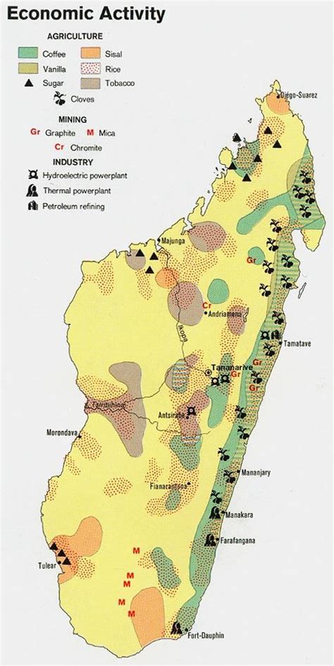 Madagascar natural resources map - Map of Madagascar natural resources ...