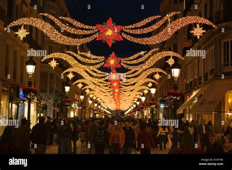 Calle Larios with Christmas decorations Malaga Spain Stock Photo: 5828693 - Alamy