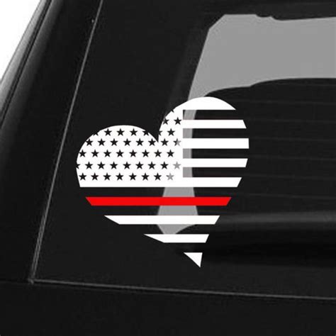 Thin Red Line Decal Firefighter Car Decal Yeti Decal Back the - Etsy