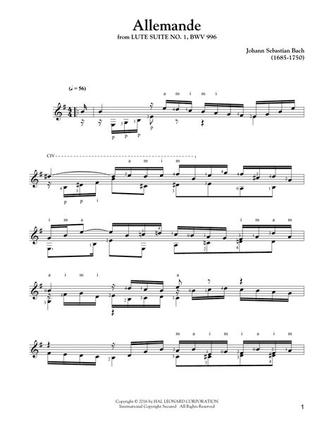 Allemande | Sheet Music Direct