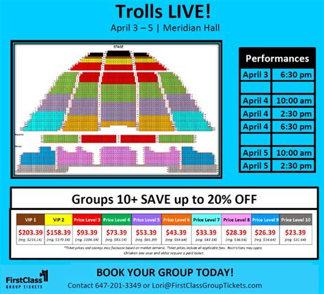 Trolls Live! - Toronto - Meridian Hall - First Class Group Tickets