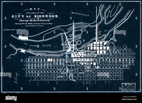 Civil War Maps 0631 Map of a part of the city of Richmond showing the ...