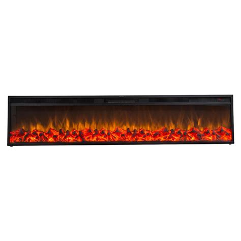 Touchstone Home Products Emblazon 72-Inch Linear Built-In Electric Fireplace Without Heater ...