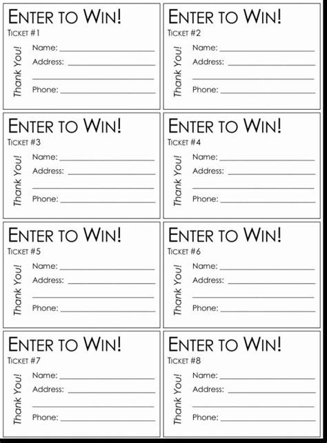 Raffle Tickets Template – Letter Example Template