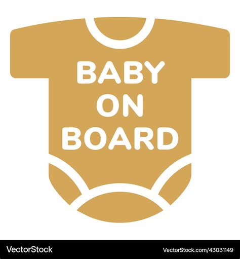 Baby on board shirt badge Royalty Free Vector Image