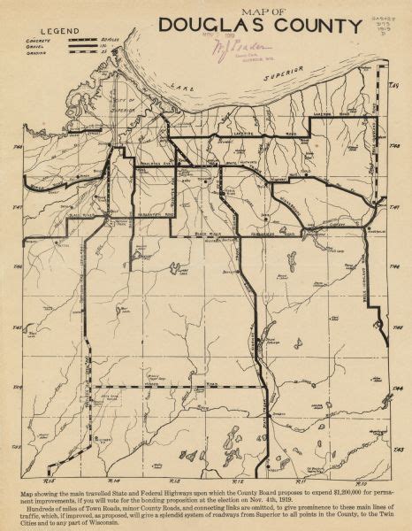 Map of Douglas County, Wisconsin | Map or Atlas | Wisconsin Historical Society