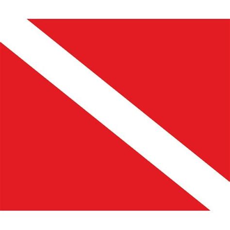 Shoreline Marine Red Dive Flag With White Stripe, 20 x 24 inches ...