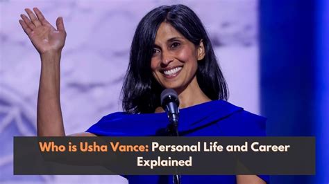 Who is Usha Vance, the First Second Lady of Indian Origin in the U.S ...