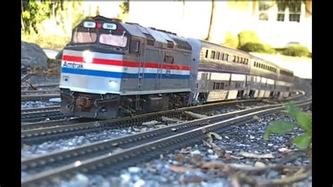 Amtrak Superliner in G Scale - YouTube