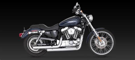 Vance & Hines Straightshots Chrome Exhaust 2004-2013 Harley Davidson Sportster | JT's CYCLES