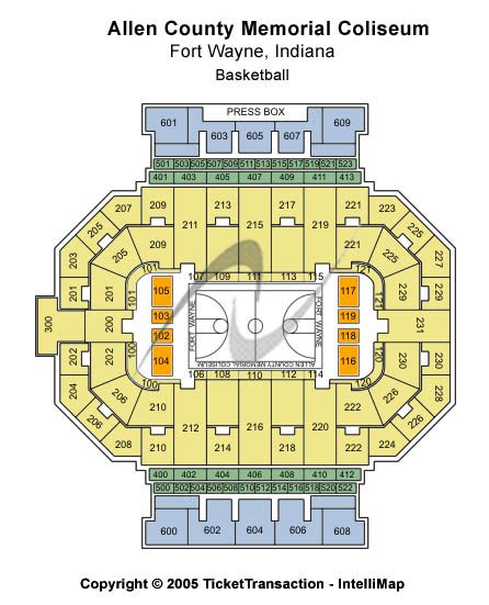 Disney On Ice Tickets | Seating Chart | Allen County War Memorial Coliseum | Basketball