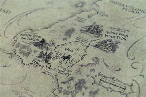 Lord of the Rings: New Zealand Map of Middle-Earth - by Weta | at ...