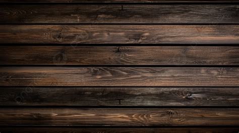 Rustic Wooden Wall Texture Background, Background Image Of Dark Brown Boards With Wood Grain ...