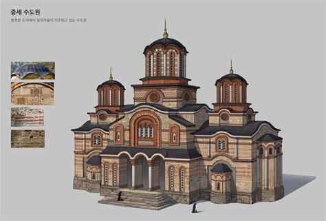 ArtStation - Medieval monastery, Summer Kim | Building concept, Art and architecture, Building art