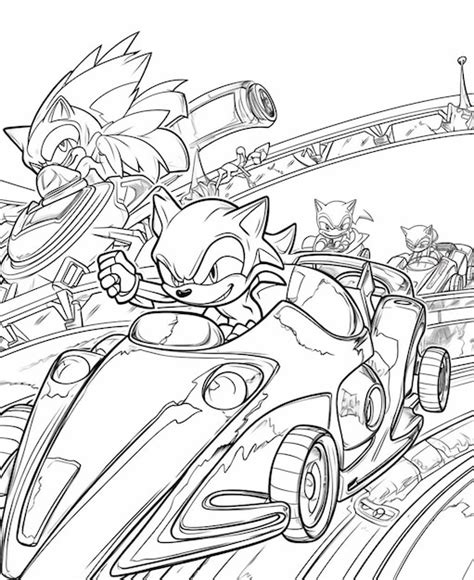 Premium AI Image | Sonic the hedgehog coloring page