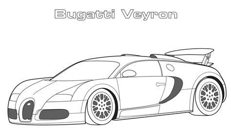 Bugatti Veyron Coloring Page - Free Printable Coloring Pages for Kids