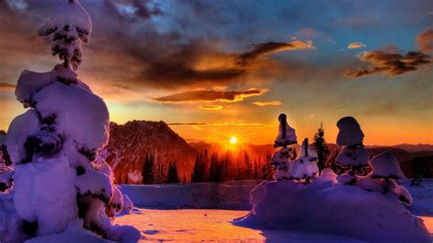 Winter Sunset Wallpapers - Wallpaper Cave