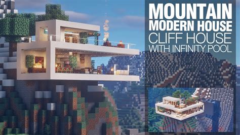 Minecraft Tutorial : Cliff House : Modern Mountain House : Infinity ...