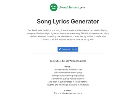 14 FREE Online Song Lyric Generator Apps For Songwriters!