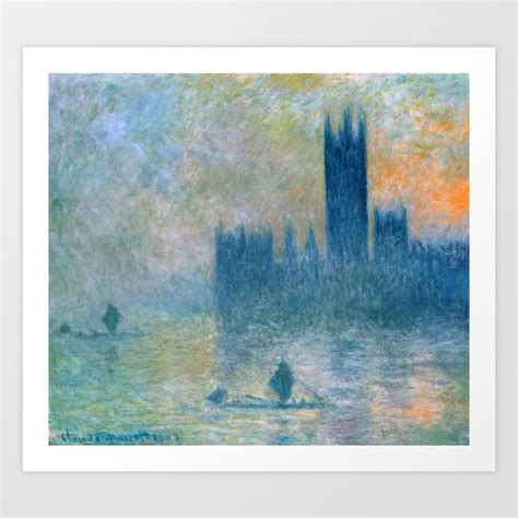 Claude Monet The Houses of Parliament Art Print by PDPress | Society6