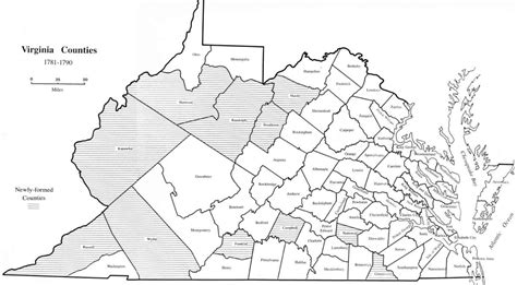 Virginia Map 1781-1790 | Lawson Surname DNA Project