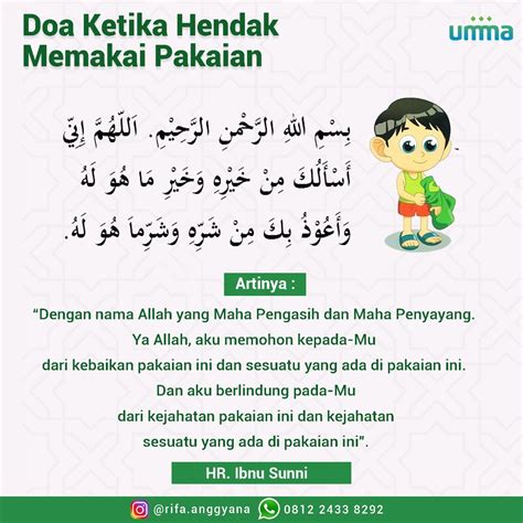 Doa Ketika Hendak Memakai Pakaian