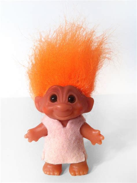 Vintage Dam Troll Doll Orange hair