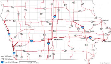 Iowa State Highway Map - Candie Virginia