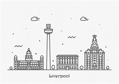 Liverpool Cityscape Travel Poster Drawing by Inspirowl Design - Fine ...