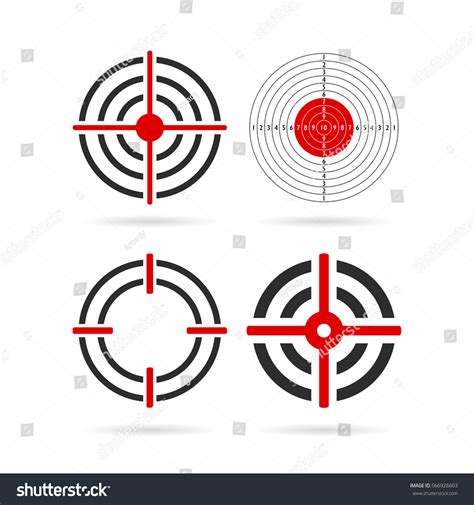 Shooting Target Vector Icon Set Illustration Stock Vector (Royalty Free ...