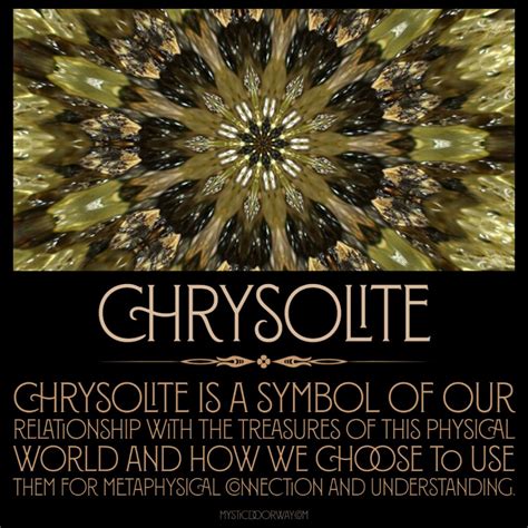 Chrysolite Meaning