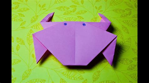 How to make a paper crab origami easy - YouTube