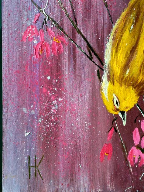 Goldfinch Painting Bird Original Art American Goldfinch Small | Etsy