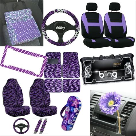 Pretty purple car accessories. Decorate your ride with purple leopard ...