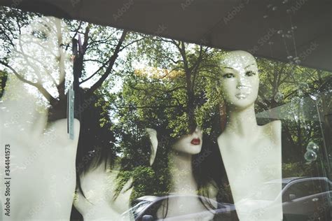 Mannequins In Window Display Stock Photo | Adobe Stock