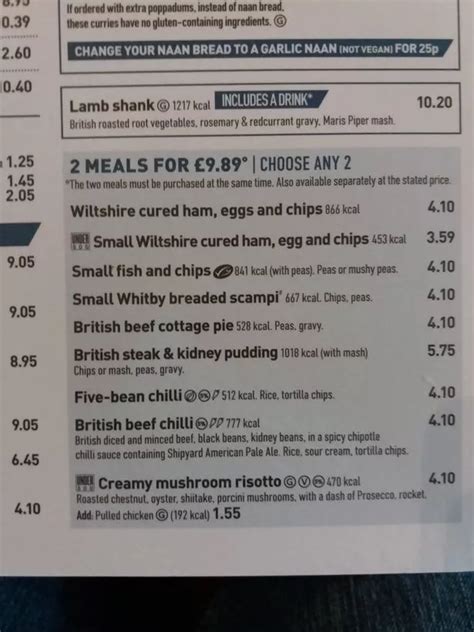 Wetherspoons Drinks Menu - The regular menu, furthermore, is available ...