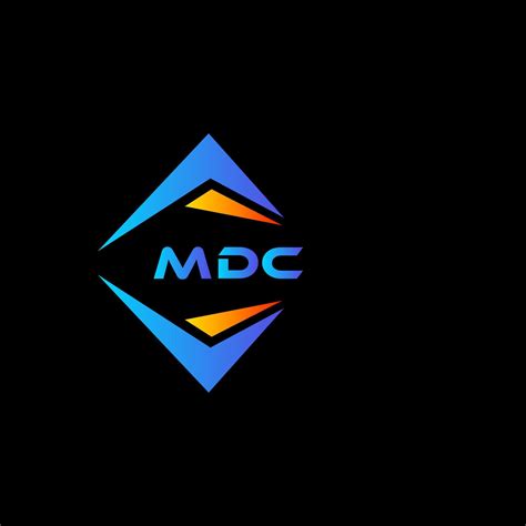 MDC abstract technology logo design on Black background. MDC creative ...